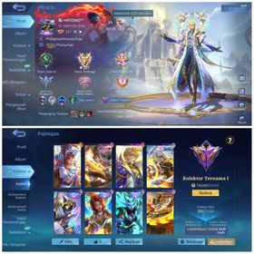 ⚡LUCKYBOX MARTIS⚡ZODIAC HILDA x SELENA x HELCURT⚡KOF KARINA⚡VALE STARLIGHT ⚡MWORLD YIN⚡CHANGE LUNAR⚡BLAZING FRANCO x ALDOUS x LAYLA⚡SAINT SEIYA BADANG⚡COLECTOR NATALIA⚡331 Skins | 132 Herroes | Max Emblem | Moonton log in | FULL ACCES ANDROID+IOS