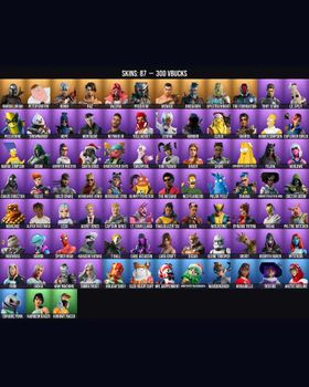 87 Skins Lara Croft ⭐️ Kakashi Hatake ⭐️ Homer Simpson ⭐️ Rebirth Raven ⭐️ Tony Stark ⭐️ The Foundation ⭐️ Jennifer Walters ⭐️ Slayer Juice WRLD ⭐️ Mystique ⭐️ Mandalorian ⭐️ Groot ⭐️ Kondor ⭐️ Doctor Doom ⭐️ Lexa ⭐️ Agent Jones ⭐️ Raz ⭐️ m9725811814