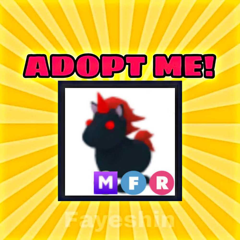 Adopt Me Legendary Mega Fly Ride Evil Unicorn MFR