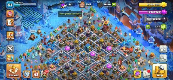 HUGE OBSTACLES | XMAS | CAKES | STAUE | RARE TH11 MAX | 70% DISCOUNT SHOP | MAGIC ITEMS FULL | HERO:65-65-40-40 | 7 SKINS | PREMIUM SCENERY | WISH LAMP | XP-129 | FULL ACCESS