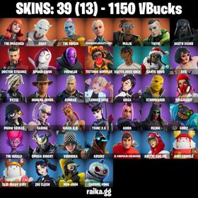 [PC/PSN/XBOX] 39 skins | 1150VB | Darth Vader | Doctor Strange | Spider-Gwen | Prowler | Juice WRLD | Santa Dogg | Meow Skulls | Tsuki 2.0 #352