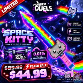MURDER DUELS | SPACE KITTY KNIFE | 0.01% DROP | EXTREMELY RARE | LIMITED