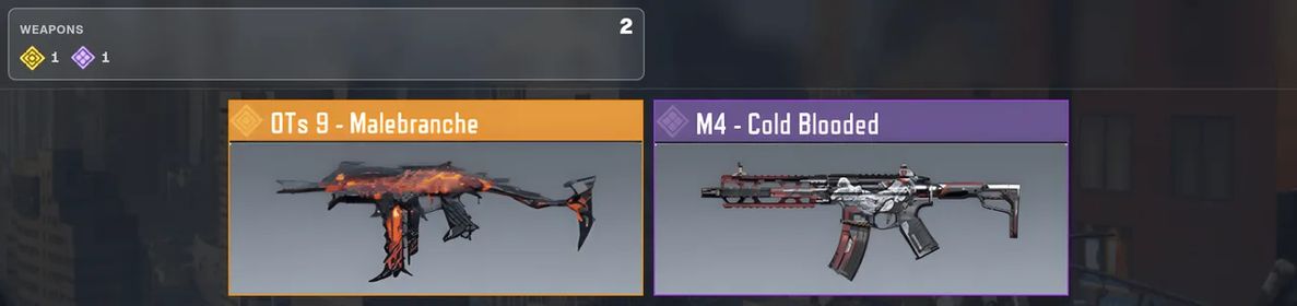 🌟 OTs 9 - Malebranche ✨ M4 - Cold Blooded | ⚡ 1 Legendary · 1 Epic