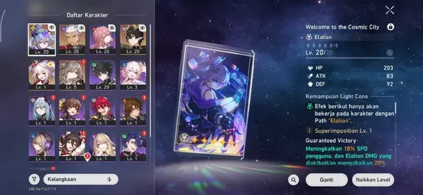 [Asia] | Starter TL 9 | SilverWolf Lv999+LC+Sparxie+Archer+DanhengPT | 2 Golden Companion | Unset All | Fast Delivery