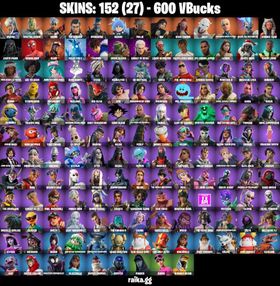 [PC] 152 skins | Lewis Hamilton | FFC Lebron James | LBC 93 Dogg | Laufei | Juice WRLD | Santa Dogg | Hatsune Miku | Khaby Lame | Ahsoka Tano | Darth Vader | Spider-Man | Sakura | Skull Trooper #345