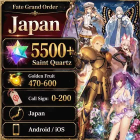 Japan | 5500+ Saint Quartz, Golden Fruit 470-600, Call Sign 0-200, Optional five stars not used | Fast Delivery
