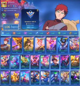 HERO 106 SKIN 169 | EMBLEM ALL MAX| VALE GARA| PENGASUS SEIYA BADANG| EPIC ZILONG | EPIC HERLEY | EPIC KHUFRA| HERO GOOD| SKIN GOOD| INSTAN DELIVERY