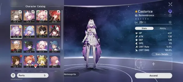 Tl4 | ASIA | FAMELE | Premium Remembrance | Robin Summeretto + Castorice + Hyacine + Evernight + Archer + Danheng PT + Sparkle | GCS 3 + Selector On