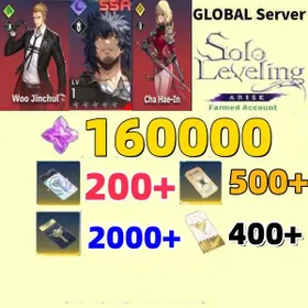Global server|150000-160000 Essence Stones+[Custom Draw Ticket：2000-2500+Rate Up Draw Ticket：200-250]+Random 8-15 SSR characters or weapons Woo Jinchul Sung Il-Hwan Cha Hae-In|2nd Anniversary Special Draw Ticket：400|500+ Weapon Custom Draw Ticket|+Initial Account Only completed the beginner tutorial| Fast and secure delivery|IOS/Android/PC| Solo Leveling: Arise