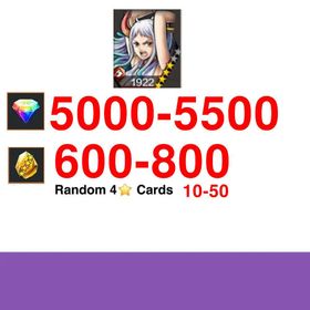Global|IOS/Only|5000-5500+RD|600-800GF| Yamato+random 4-star characters|100% safe account|