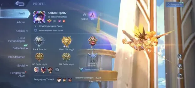 Mobile Legends Account | 133 Heroes | 313 Skins | KOF Legend Skins | Premium Collection