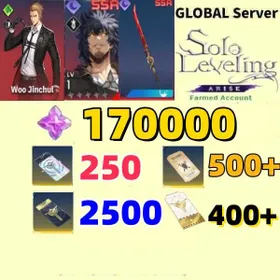 Global server|160000-170000 Essence Stones+[Custom Draw Ticket：2000-2500+ Rate Up Draw Ticket：200-250]+Random 8-15 SSR characters or weapons Woo Jinchul Sung Il-Hwan Plum Blossom Demon Sword+2nd Anniversary Special Draw Ticket：400|450-500 Weapon Custom Draw Ticket|+Initial Account Only completed the beginner tutorial| Fast and secure delivery|IOS/Android/PC| Solo Leveling: Arise