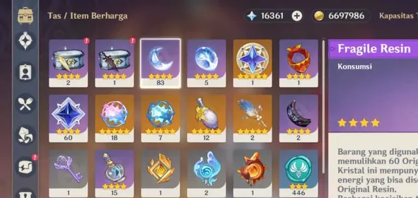 [UID 81] AR 50 ASIA | Arlecchino Signature + Sign Clorinde R2 + Dehya + Mona + Diluc + 16k Primogems + 18 IF + 83 Fragile Resin | Username Unset | Free to Play no top up History | Fast Delivery