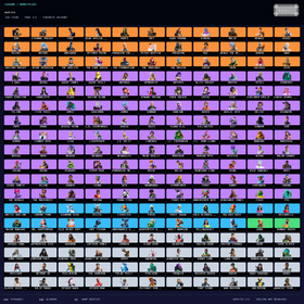198 Skins | Omegarok ✮ Lara Croft ✮ Cerberus ✮ Midas ✮ Agent Peely ✮ Deadpool ✮ Renzo the Destroyer ✮ The Imagined ✮ Nezumi ✮ Snap