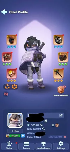1 - FC 9 | Power 503M  | 37 Hero | VIP 10 | 18 Skin | 2 Helios | 923k Gems | INSTANT DELIVERY!