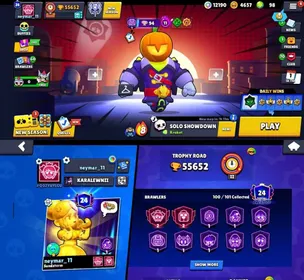 💥Trophy 55K 💥 100x Brawler 💥 Max 40x 💥Hyper 33x 💥 Billing 12k💥Skins 405x 💥 Profile icones 490x 💥 NC-Yes