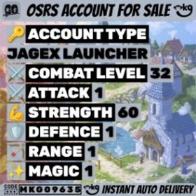 ⚡️ High-Quality Gaming Account 🗿️ 32 Combat 💥 Obby Mauler / DWH Pure 🛡️ 60 Strength 🎮 PvP Focused! 🏆