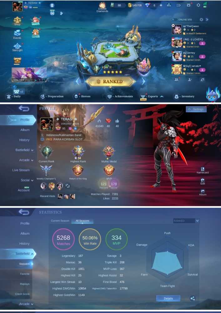 #342 - FULL MAXED EMBLEMS - SKINS 178 - HEROES 121 - STARLIGHT KHURFA ...