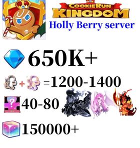 Holly Berry server|650K+ Crystals | 1200+ Cookie Cutters | random 40-80 Epic Cookies+Silent Salt Cookie+Eternal Sugar Cookie+Burning Spice Cookie+190000 Rainbow Cube|Beast's Heritage Selection Chest is not used|Ancient Cookie Selection Chest|Legendary Cookie Selection Chest | Plot progress 1-3] iOS/Android Cookie Run: Kingdom