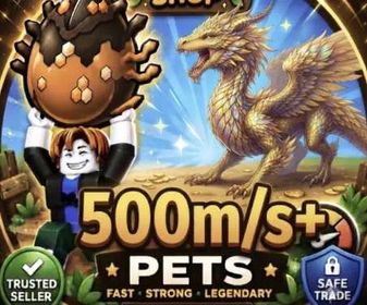 500m-1b/s RANDOM PET( account need verify with CAPCHA and FACE ID) ( IF U WATING FOR ALIVABLE SEVER SO LONG JUST ADD RANDOM PPL IN ROBLOX)