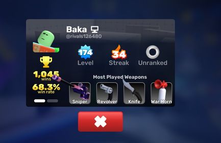 💎🔥 RIVALS 174 LVL | 🏆Balisong | 🔫 35 TYPES OF WEAPONS | 🎨 21 SKINS | 🚀Electro Uzi, Accounts