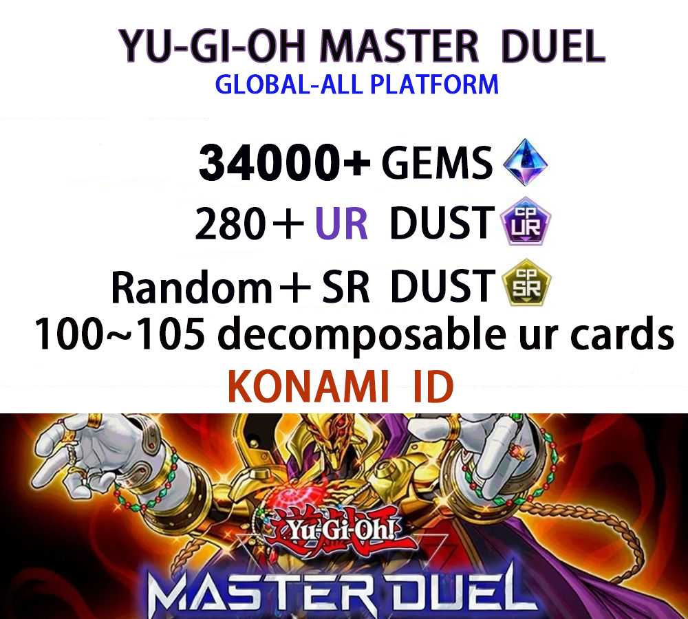 Yu Gi Oh Master Duel Quick Delivery 34000 Diamonds 280ur Dust