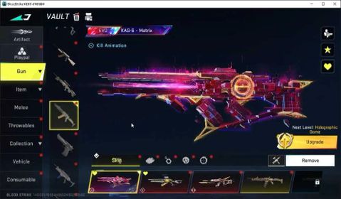 EU-MENA|1 EVO:KAG-6 Matrix|9 Eternal :ZERO-Odashadow|KAG-6,M700,P90,Uzi,QBZ95,MP7,UMP45|22 Ultra Guns|3 Ultra Melee| BS4013B