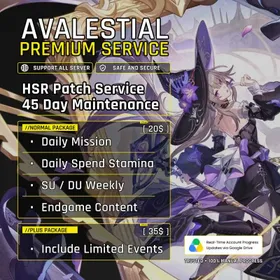 Patch (45 Days) Best Maintenance Service Honkai Star Rail | Full daily Report