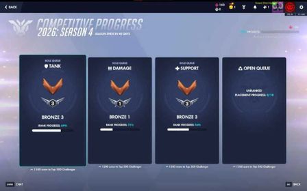 ♨️TRIPLE BRONZE ♨️ Bronze4 Tank丨Bronze3 Sup丨Bronze2 DPS丨Bronze1 OQ 🔥