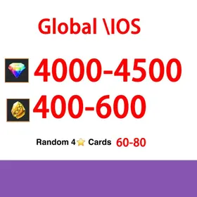 Global|IOS/Only|4000-4500RD|400-600GF|100% Safe Account|