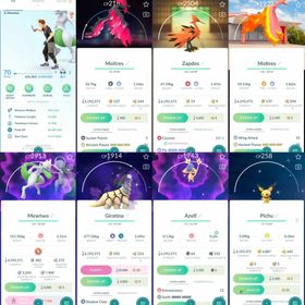 W141 Level 70 Shiny Mewtwo Shiny Mega Mewtwo Shiny Legendary: Azelf,  Giratina Galarian Moltres Galarian Zapdos Shiny Hatched: Pichu, Togepi