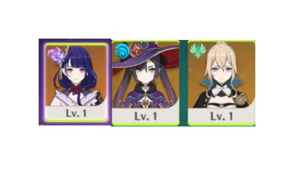 Starter Raiden Shogun Baal + Mona + Jean Ar5-10 (ASIA)