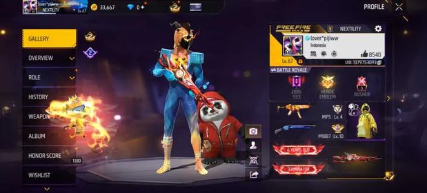 F519✨LV 67✨400 COSTUME✨191 BUNDLE✨393 WEAPON✨MP5 CROWNED GLORY✨M60 VOLCANIC WHIRLWIND✨GROZA JEWEL MYSTIFIED✨LOGIN GOOGLE✨SAFE ACCOUNT