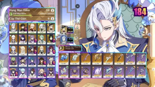 163486[Asia]AR59:Female+ Zhong li C1R1 +Raiden Shogun R1+Neuvillette R1+Navia R1+Nahida+Kazuha+Ayaka+Ayato