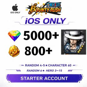 Global[IOS/Only][5000-5200RD][700-800 GF]+[4★ Awakened Form Rob Lucci]+ Random 4-6 Star Character[Fast delivery][Beginner Account]|ONE PIECE Bounty Rush