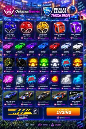 TWITCH DROPS (98) ITEMS | 60 STACK CASES RLCS 2025 + BODIES / EXPLOSIONS / DECALS