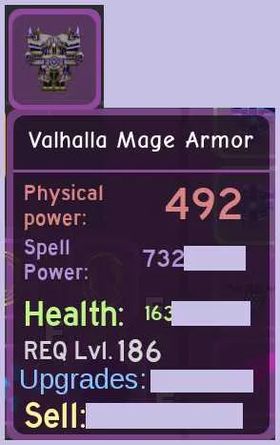 Valhalla Mage Armor (Purple) - Dungeon Quest Reborn