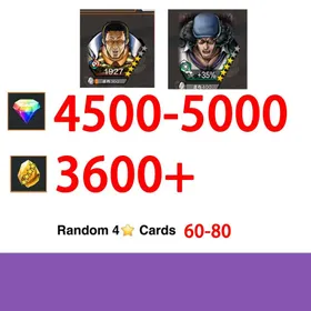 Global|Android/Only|4500-5000RD|3600+GF|Borsalino+Kuzan+random four stars|100% Safe Account|