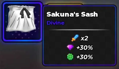 Sakuna's Sash Divine Gear (LUCK BUFF) | Anime Dice