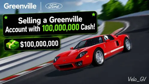 [Greenville] Account - READY TO BUY ANY CAR 🏎️ (100,000,000+ Money) | Unverified | Roblox | ✅