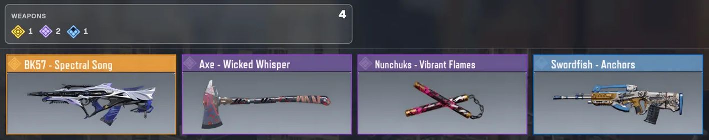 🔥 BK57 - Spectral Song ✨ Axe - Wicked Whisper | ⚡ 1 Legendary · 2 Epic · 1 Rare