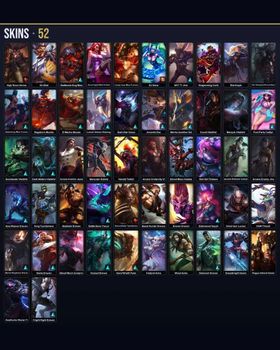 🌍 LAN ⭐ Unranked 🎨 52 Skins 🏆 60 Champions 💙 12K BE 📈 Level 185 🔥 Riot Kayle 🏅 Riot Girl Tristana 💎 1 Ultimate 💎 2 Legendary 🔹 DJ Sona 🔹 High Noon Senna 🔹 Demonblade Tryndamere 🔹 Sir Kled 🔹 Battlecast Kog'Maw 🔹 Secret Agent Miss Fortune m9748644550