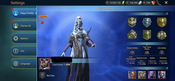 [1 Mythical Champions][1.49M] Krixia + 21 LEGENDARY (Thor,Lanakis,Ninja,Tomb Lord,Rae,Graal,Gwyndolin...)