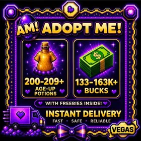 🧪 200-209+ Age-Up Potions | 💵 133–163K+ Bucks | Adopt Me Account | Coordinated Delivery |