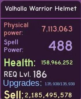 Valhalla Warrior Set T3 - Dungeon Quest Reborn