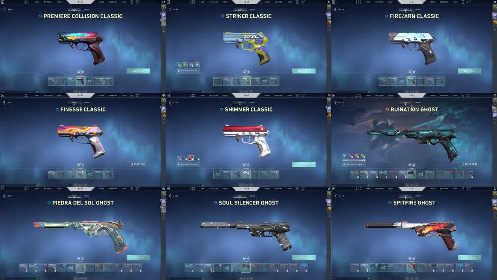 Valorant Account PLATINUM 1 46 Skins Total 10 Premium Skins 