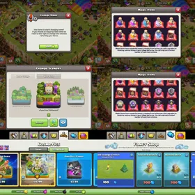 Gems-27226➺Th16 Max➺War Arena Scenery➺Hero:93-95-71-70-45-12➺All Equipments➺Max Army➺Max Walls➺Max Defence➺Discount Shop➺Full Access
