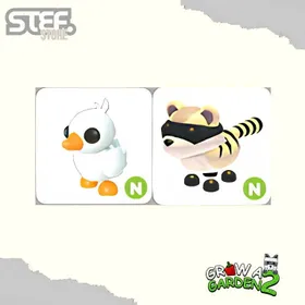 Package Neon Happy Duckling & Neon Sneak Weasel | Adopt Me Pet - Roblox