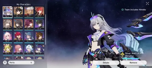 ASIA • TL 4 • SILVER WOLF LV 999 + ARCHER + 2 GOLDEN COMPANION + KAFKA + RUAN MEI + HIMEKO + DANHENG IL STARTER • UNSET USERNAME + UNSET BIRTHDAY • LOGIN BY HOYOVERSE EMAIL [3]