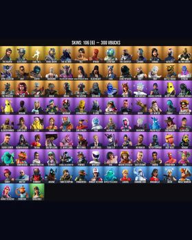 106 Skins The Reaper ⭐️ Elite Agent ⭐️ Take The L ⭐️ Lara Croft ⭐️ Peely ⭐️ Fishstick ⭐️ Beef Boss ⭐️ Rippley vs Sludge ⭐️ Catalyst ⭐️ Rebirth Raven ⭐️ Jennifer Walters ⭐️ Omega ⭐️ Doctor Slone ⭐️ 8-Ball vs Scratch ⭐️ Groot ⭐️ Carbide ⭐️ m9617249158